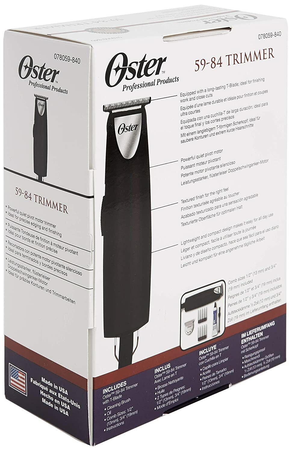 Oster Professional Hair Trimmer T-Finisher FREE Narrow Blade