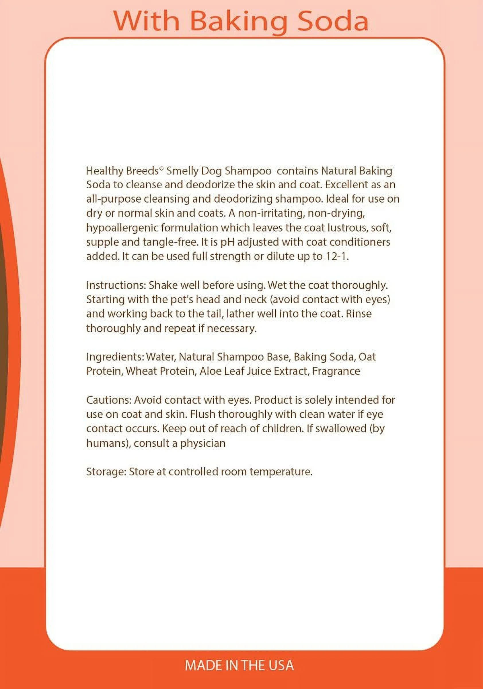 Healthy Breeds Irish Water Spaniel Smelly Dog Baking Soda Shampoo 8 oz