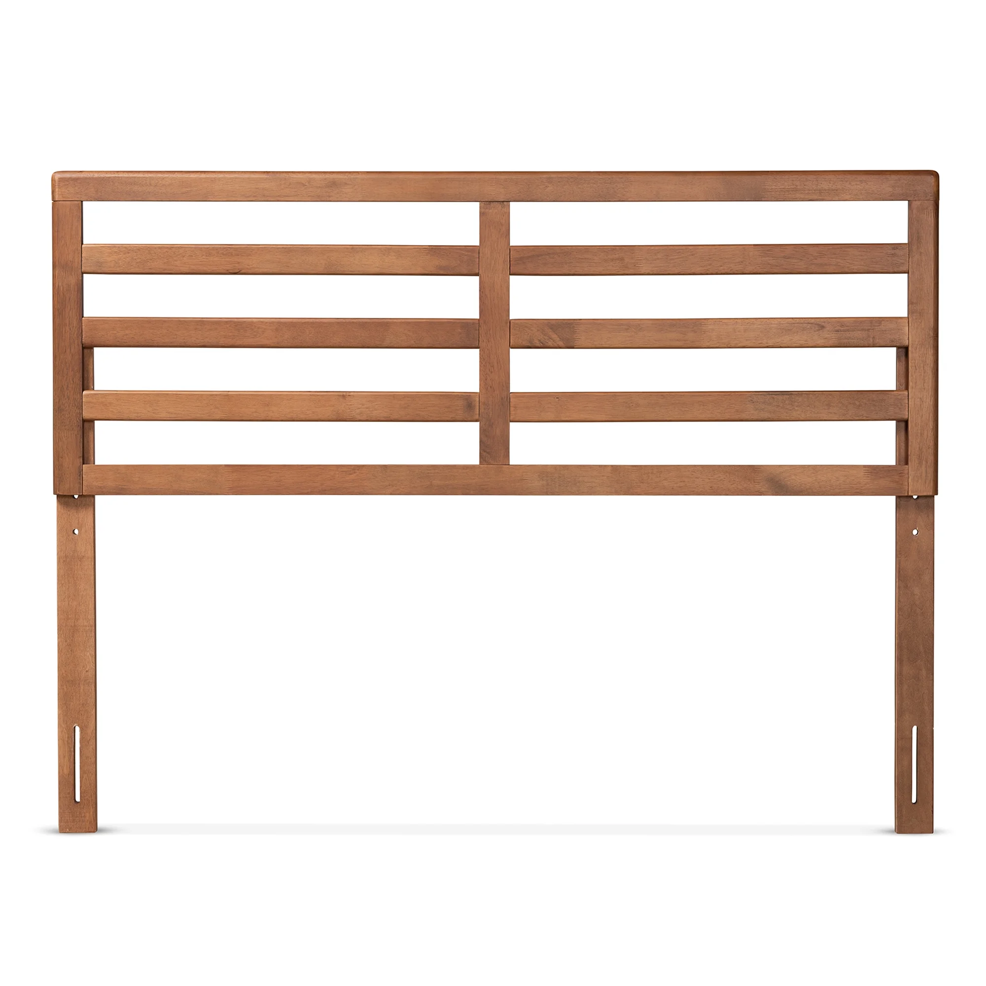 Baxton Studio Akemi Contemporary/Modern Slat Back Support Engineered Wood Headboard, Full, Ash Walnut