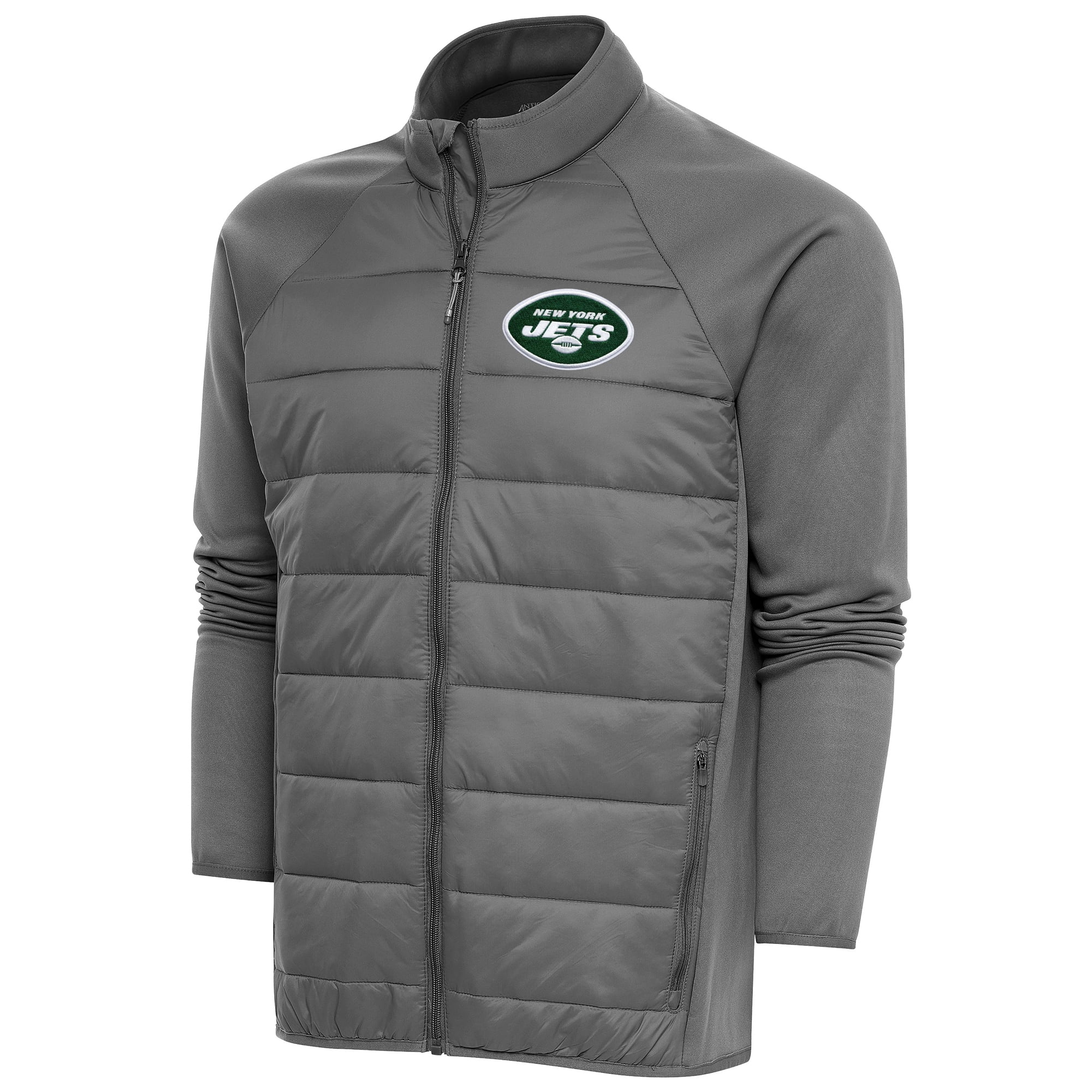Men's Antigua  Steel New York Jets Altitude Full-Zip Jacket