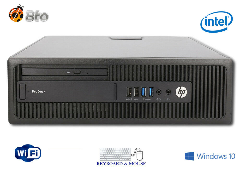 HP 600 G2 Desktop Computer Intel Pentium G4400 3.3GHz CPU 8GB Ram, 240GB SSD, 1TB HDD, New 20