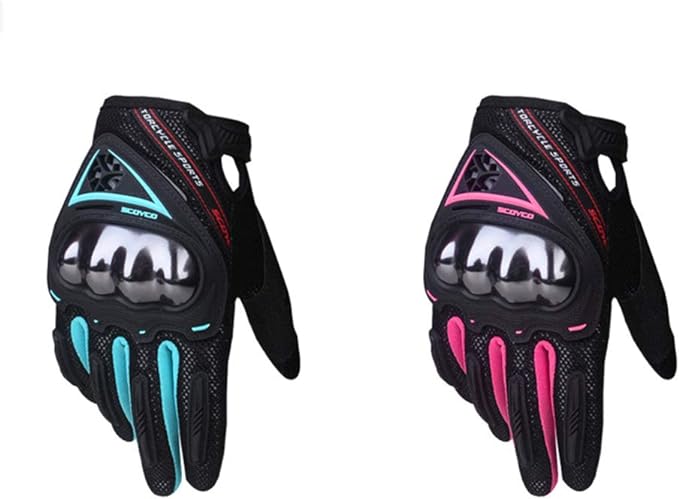 Scoyco Woman Motorcycle Gloves Touch Screen Armor Breathable Female Glove Anti-Skid MBX/MTB/ATV Sport Pink Dirt Bike Gloves