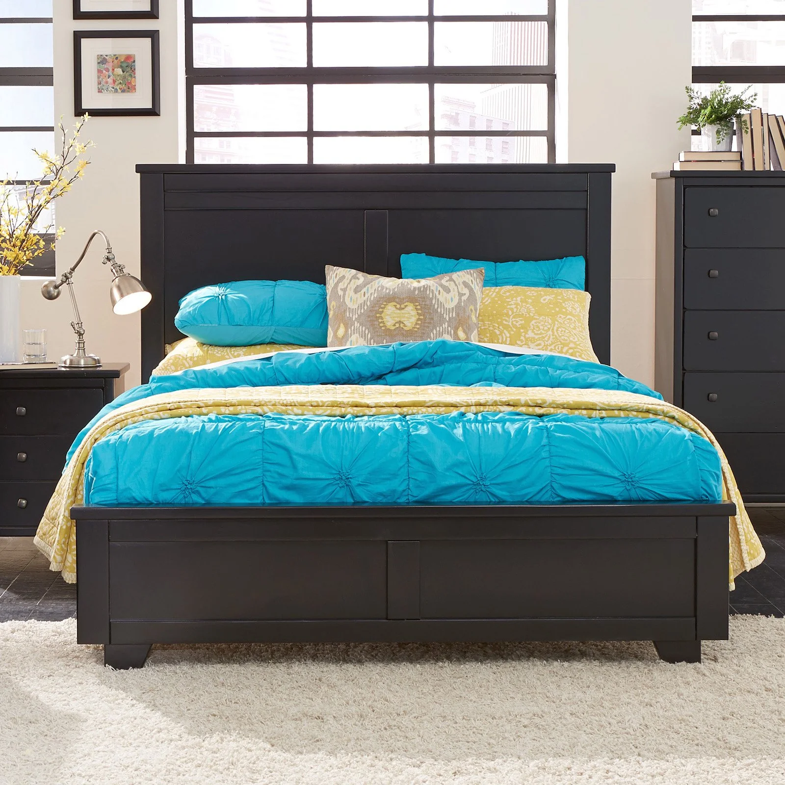 Progressive Furniture Diego King Wood Panel Headboard in Cinnamon Pine