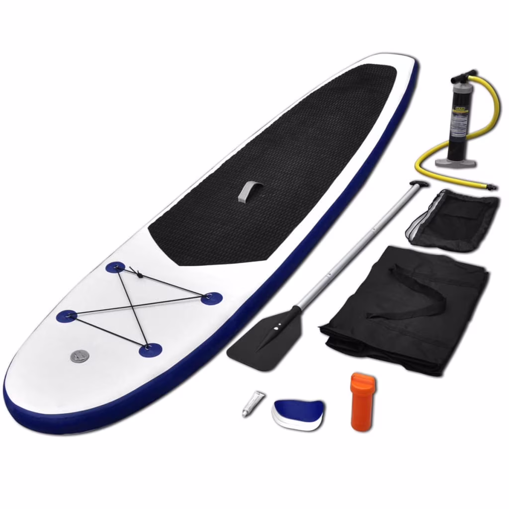 Anself Inflatable Paddle Board Set Beach Surfing Board with Oar, Fin, Hand Pump, Repair Kit and Carrying Bag Surfboard for Adults