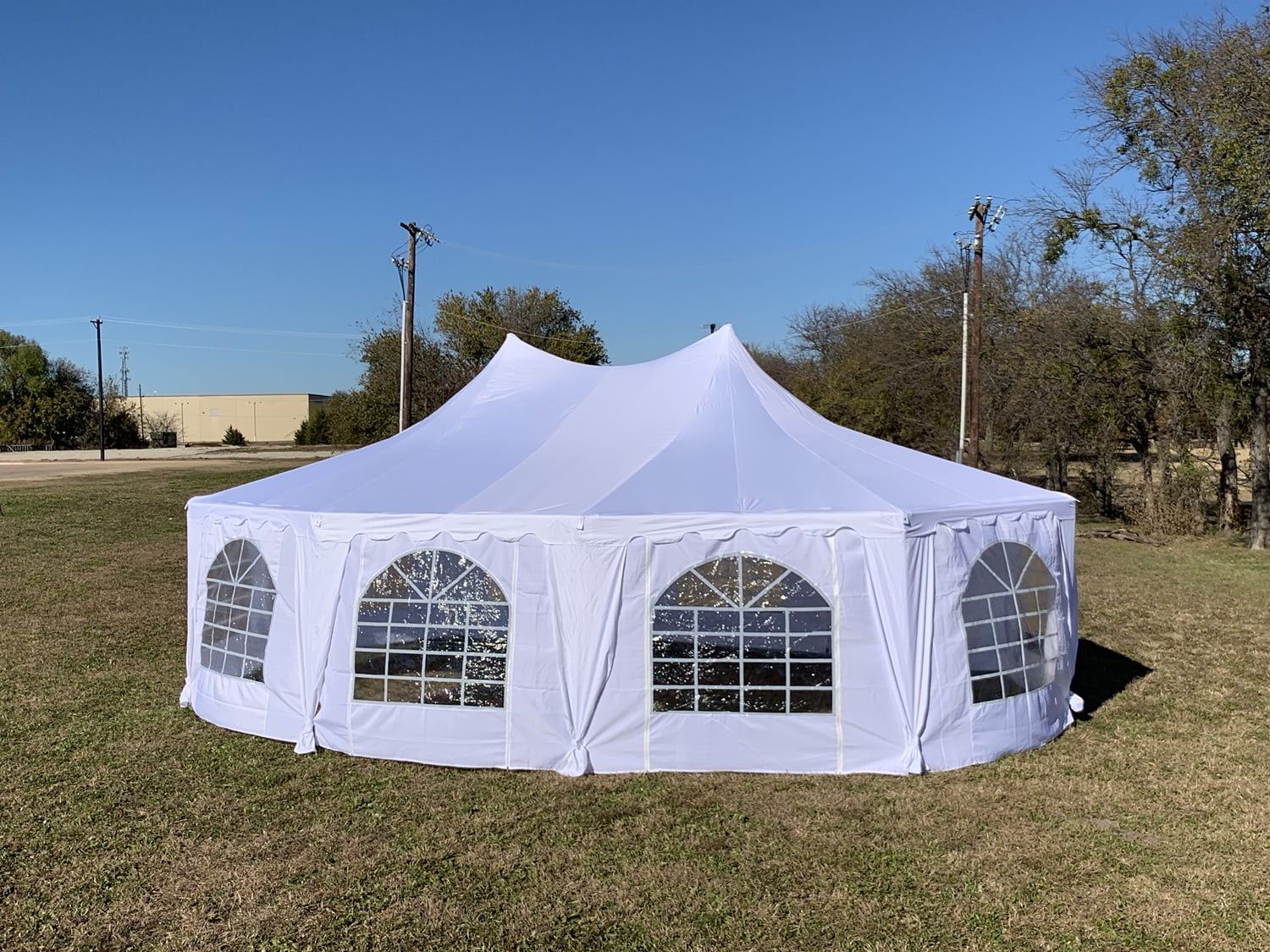 29'x21' White Decagonal Wedding Party Canopy Gazebo Heavy Duty Tent - By DELTA Canopies