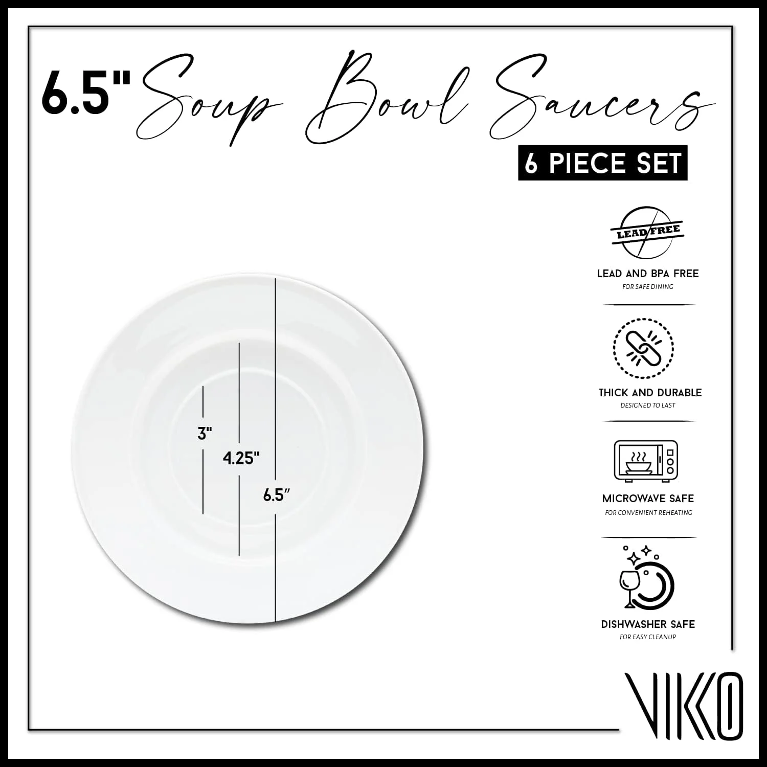 Appetizer Plate, Set Of 6 Restaurant 6.5