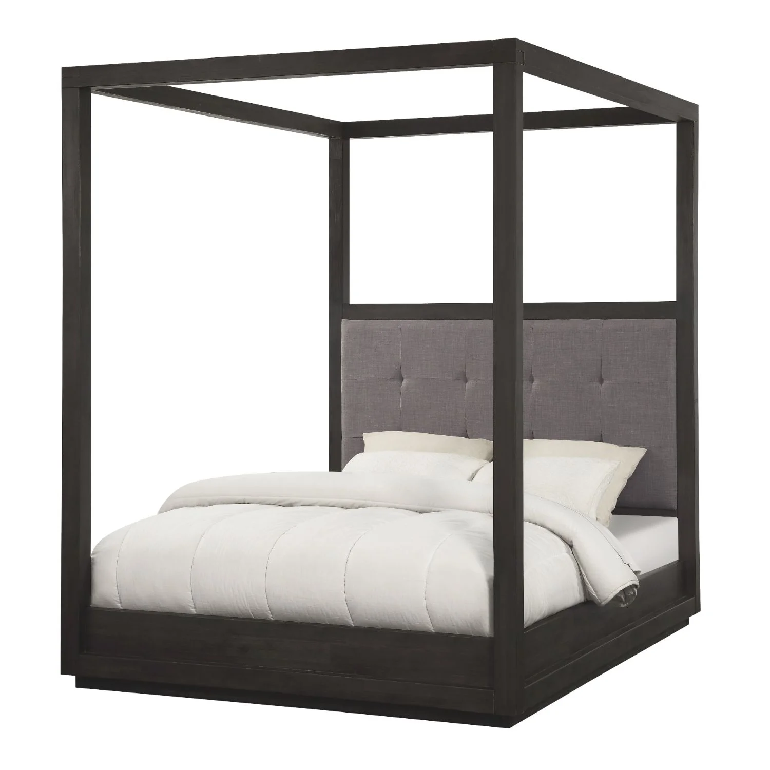 Modus Oxford 6PC King Canopy Bedroom Set in Basalt Grey