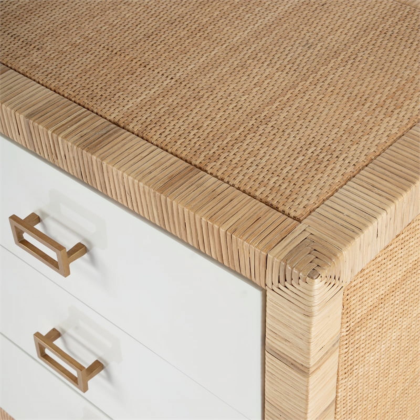 Home Square 3-Piece Wood Set with 2 Nightstands & 1 Dresser in Natural