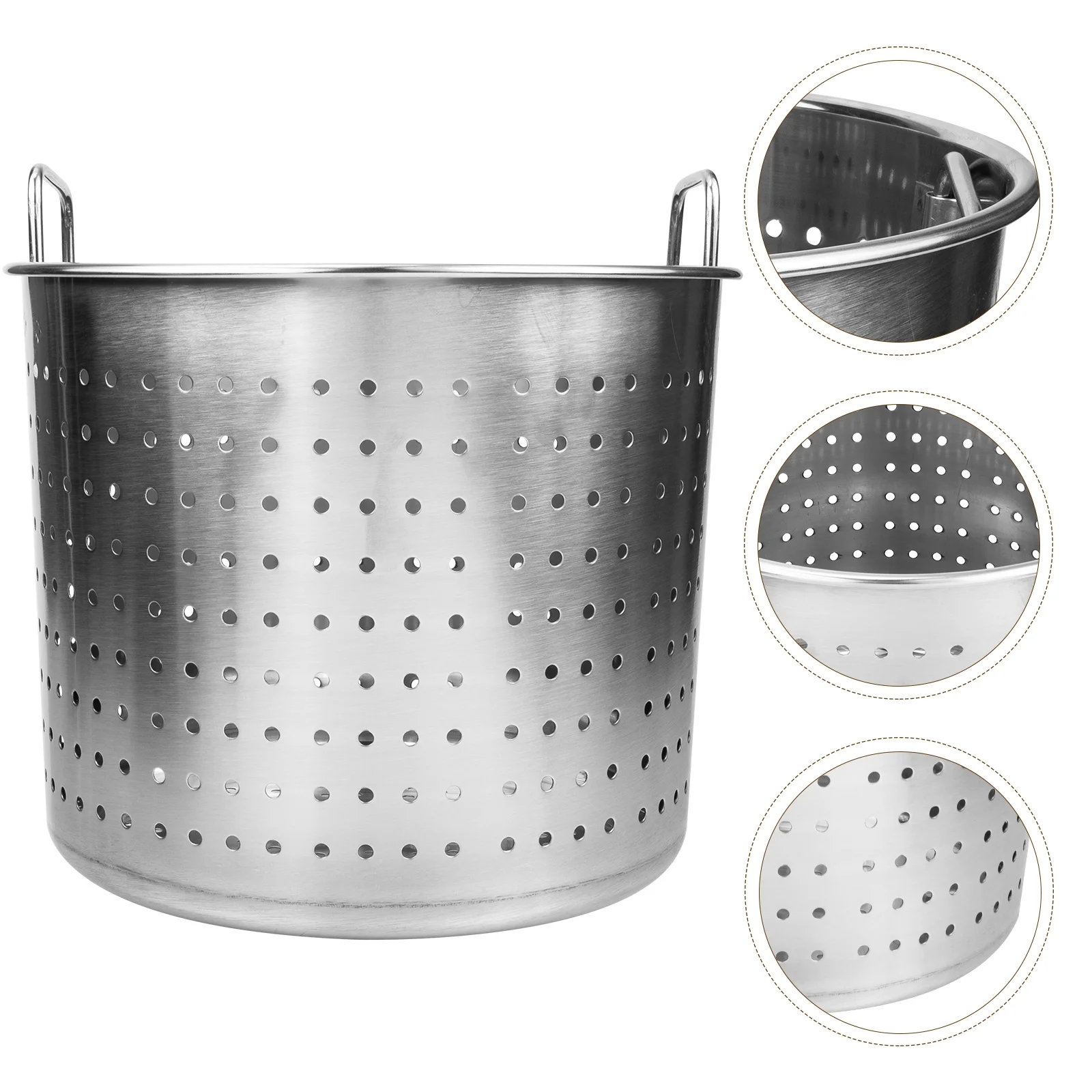 Stainless Steel Bucket Seafood Stew Pot Stainless Steel Leaky Bucket Crawfish Leaky Boiler