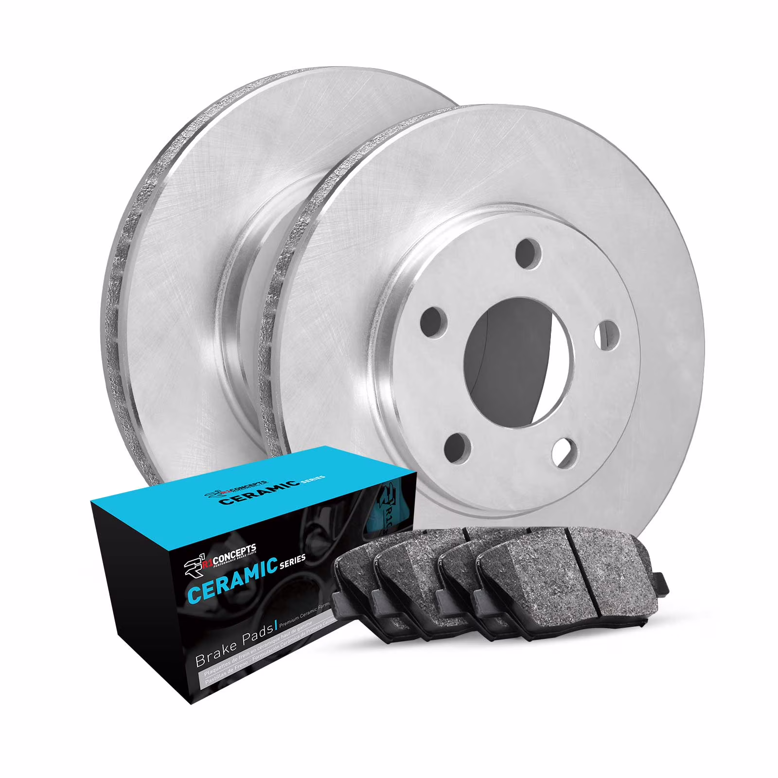 R1 Concepts Front Brakes and Rotors Kit |Front Brake Pads| Brake Rotors and Pads| Ceramic Brake Pads and Rotors WFWN1-75021