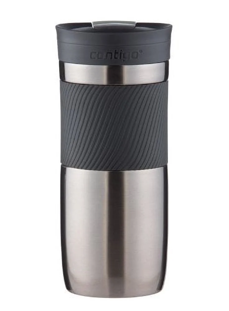 Byron Snapseal Stainless Steel Travel Mug, 16 Oz, Gunmetal