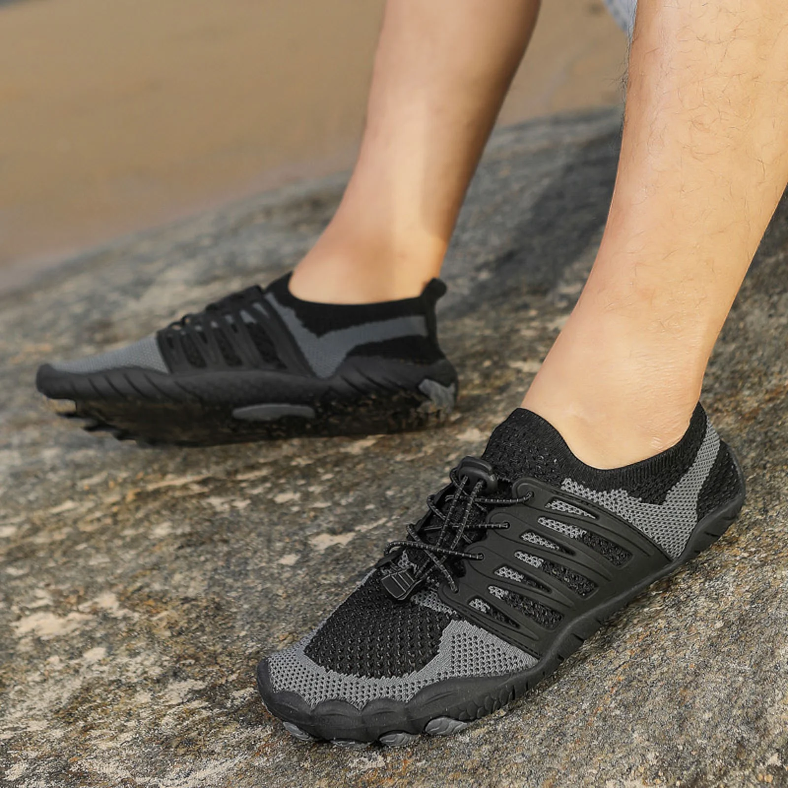 ILJNDTGBE Mens Breathable Tennis Running Shoes Walking Sneakers Men Elastic Socks Shoes Outdoor Cycling Hiking Shoes Bea