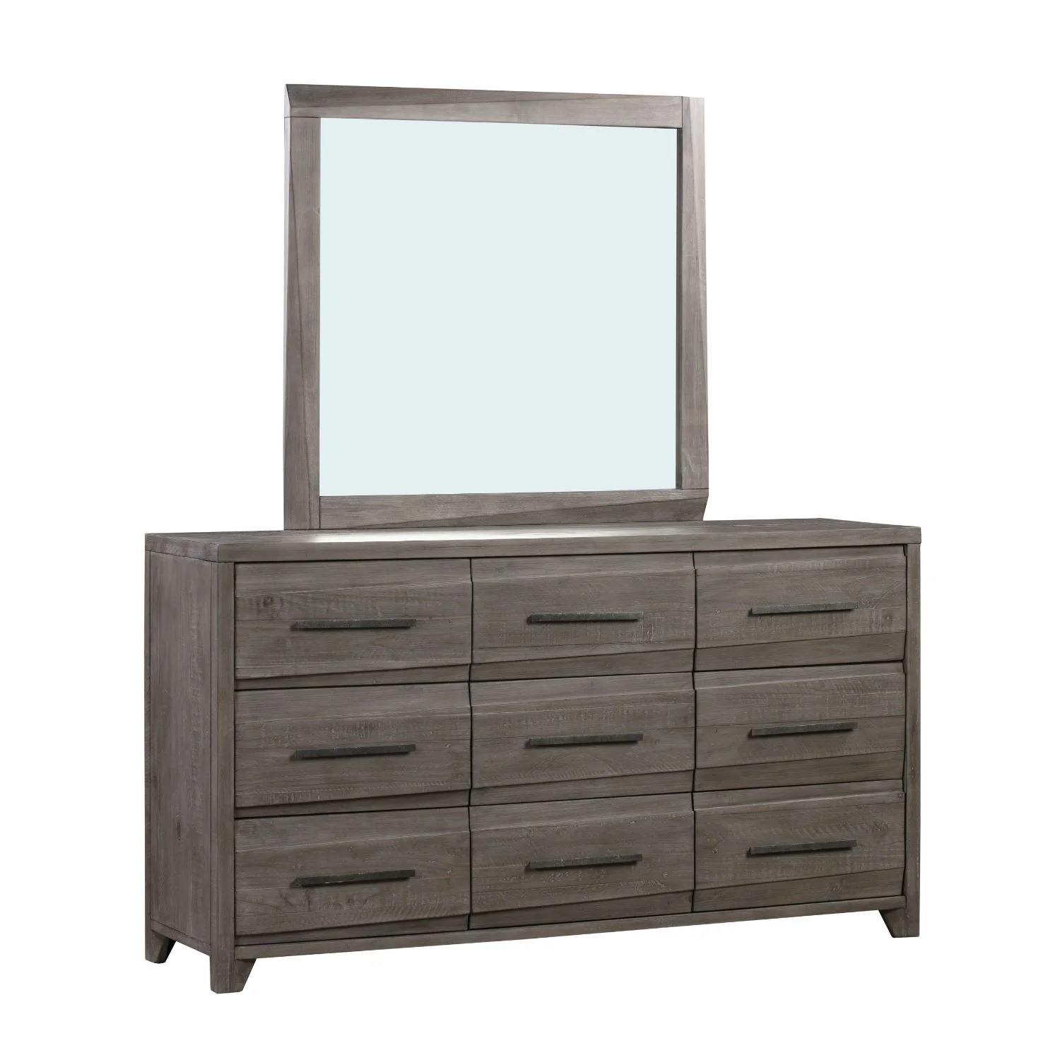 Modus Hearst 2 PC Dresser & Mirror Set in Sahara Tan