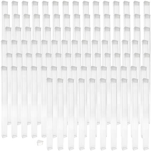 The Beadsmith Clear Plastic Tubes - 6-Inch-Long Triangle Tubes, 9/16 Inches in Diameter - Flat Caps - Use for Beads, Bath Salts, Wedding & Party Favors, Home or Office Storage - Bag of 100