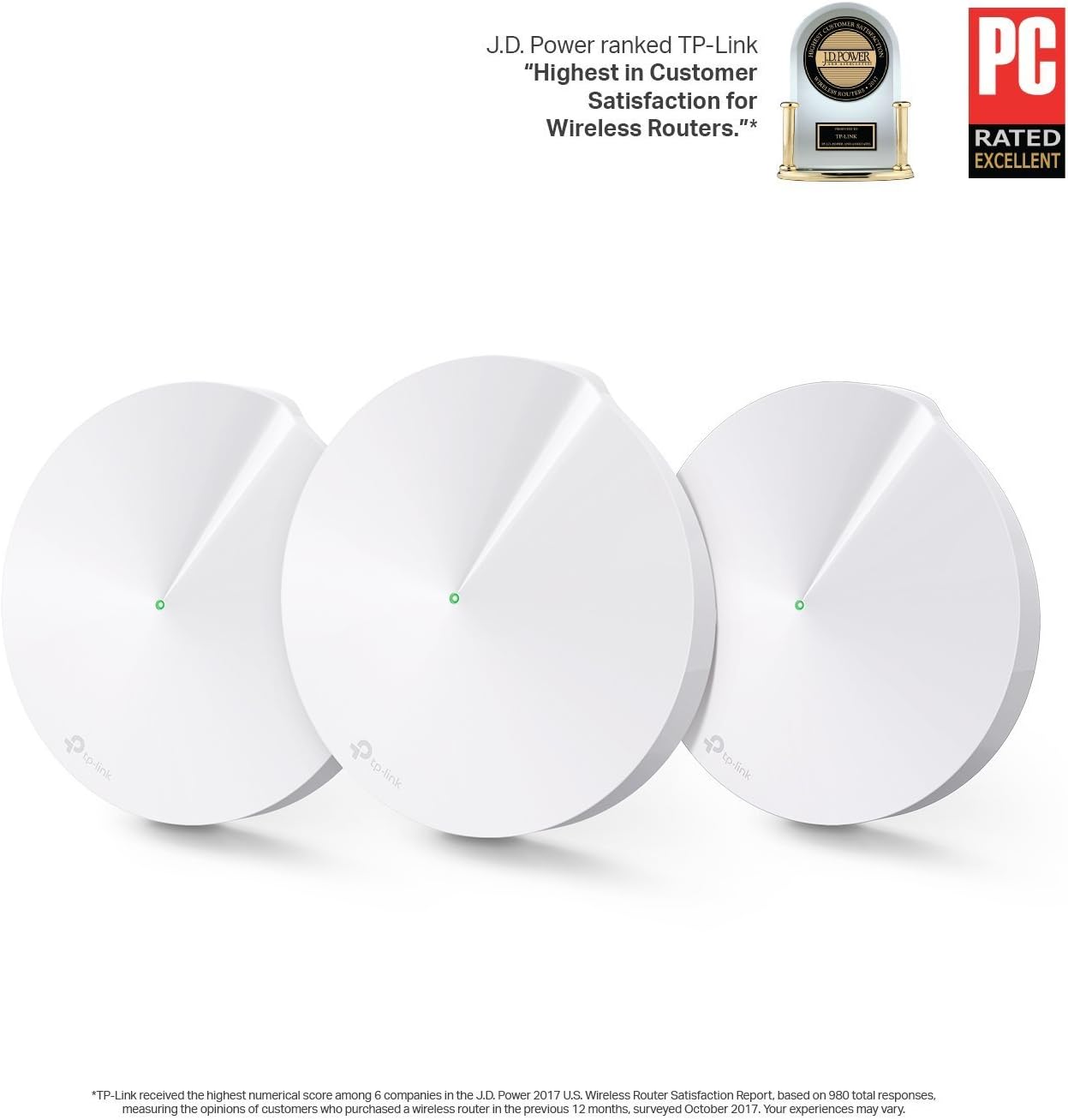 Restored TP-Link Networking Deco M5(3-Pack)/CA AC1300 Whole-Home Wi-Fi System Retail () (Refurbished)