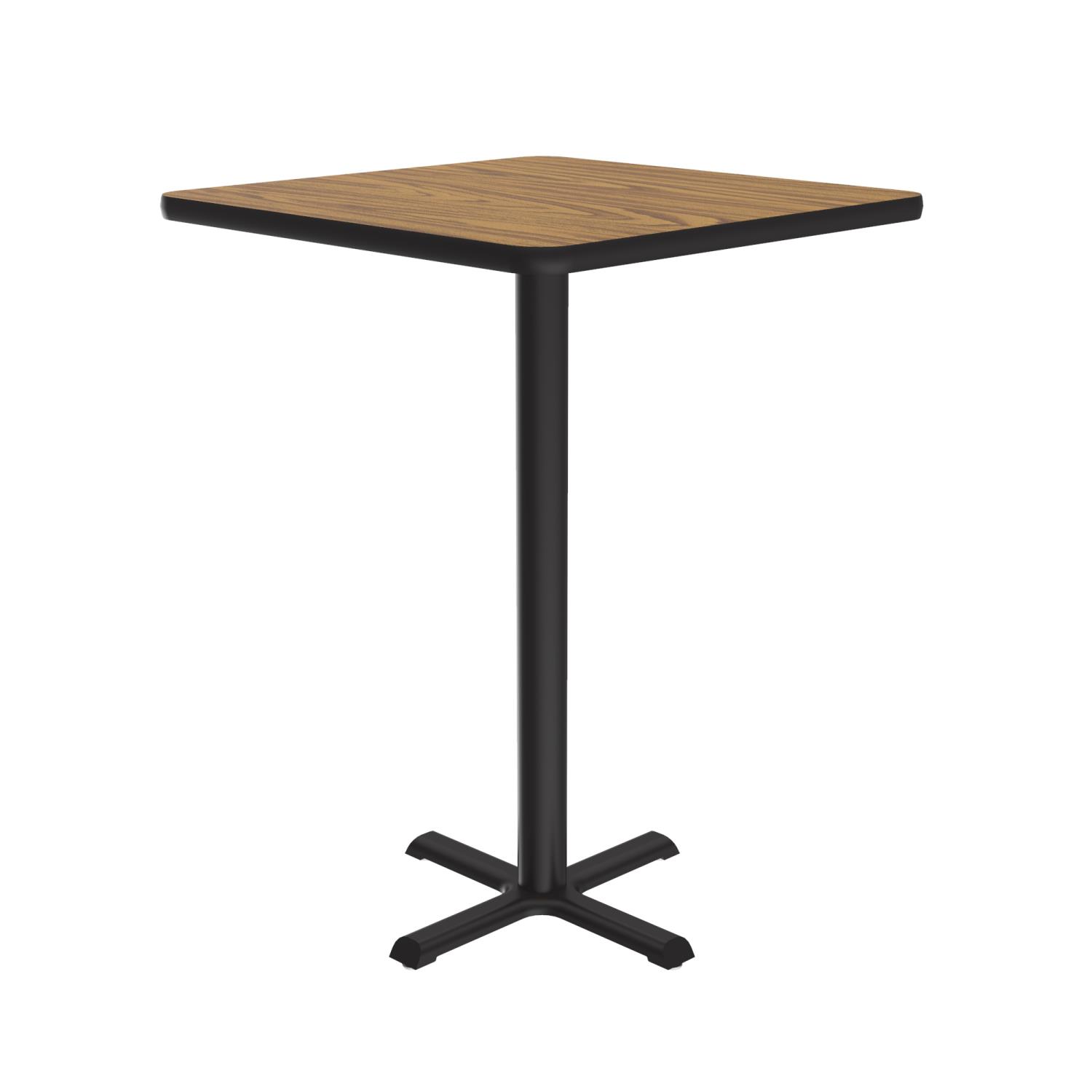 Correll Square Laminate Cafe And Breakroom Table With Medium Oak BXB24TFS-06