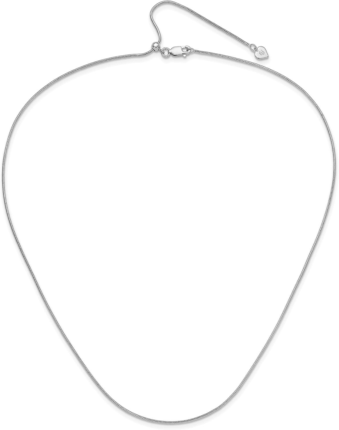 Avariah Diamonds Sterling Silver Adjustable 1.3mm Snake Chain - 22