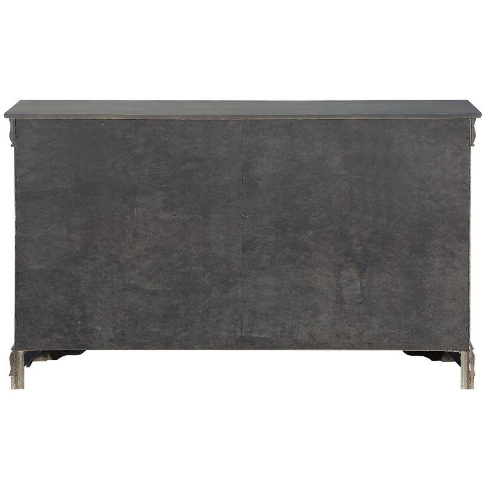 Bowery Hill Traditional Wood Dresser in Dark Gray
