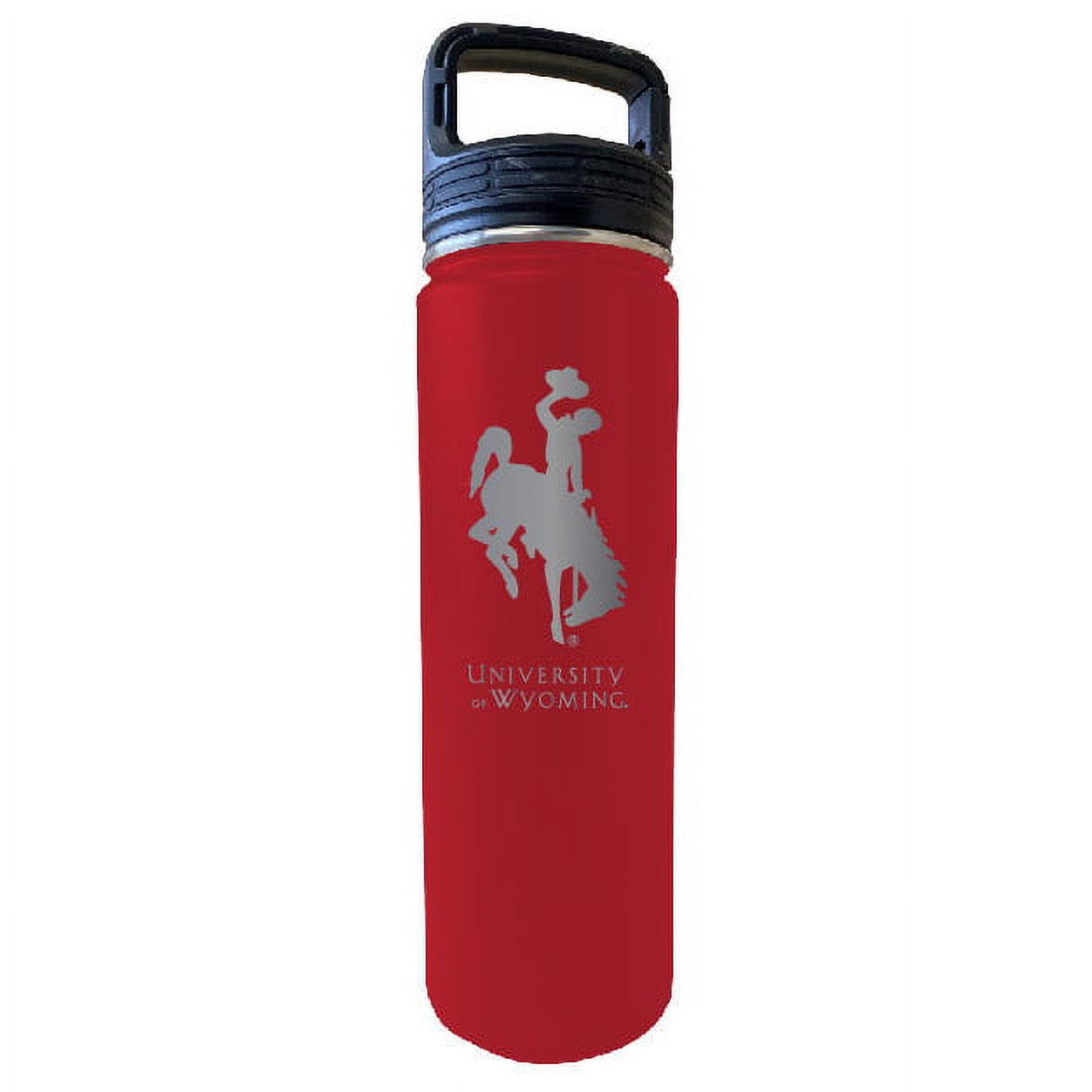 University of Wyoming 32 oz Engraved Insulated Double Wall Stainless Steel Water Bottle Tumbler (Red)
