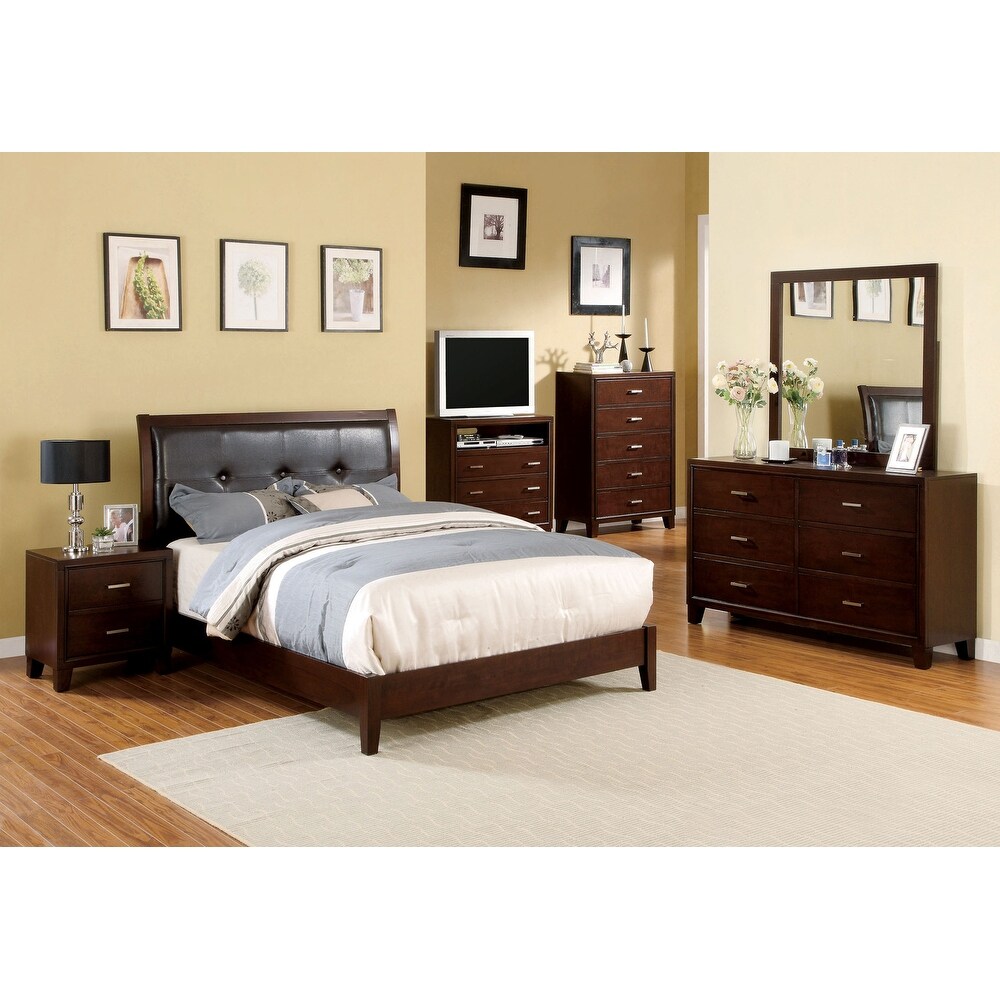 Sunjan' Brown Cherry Dresser with Mirror