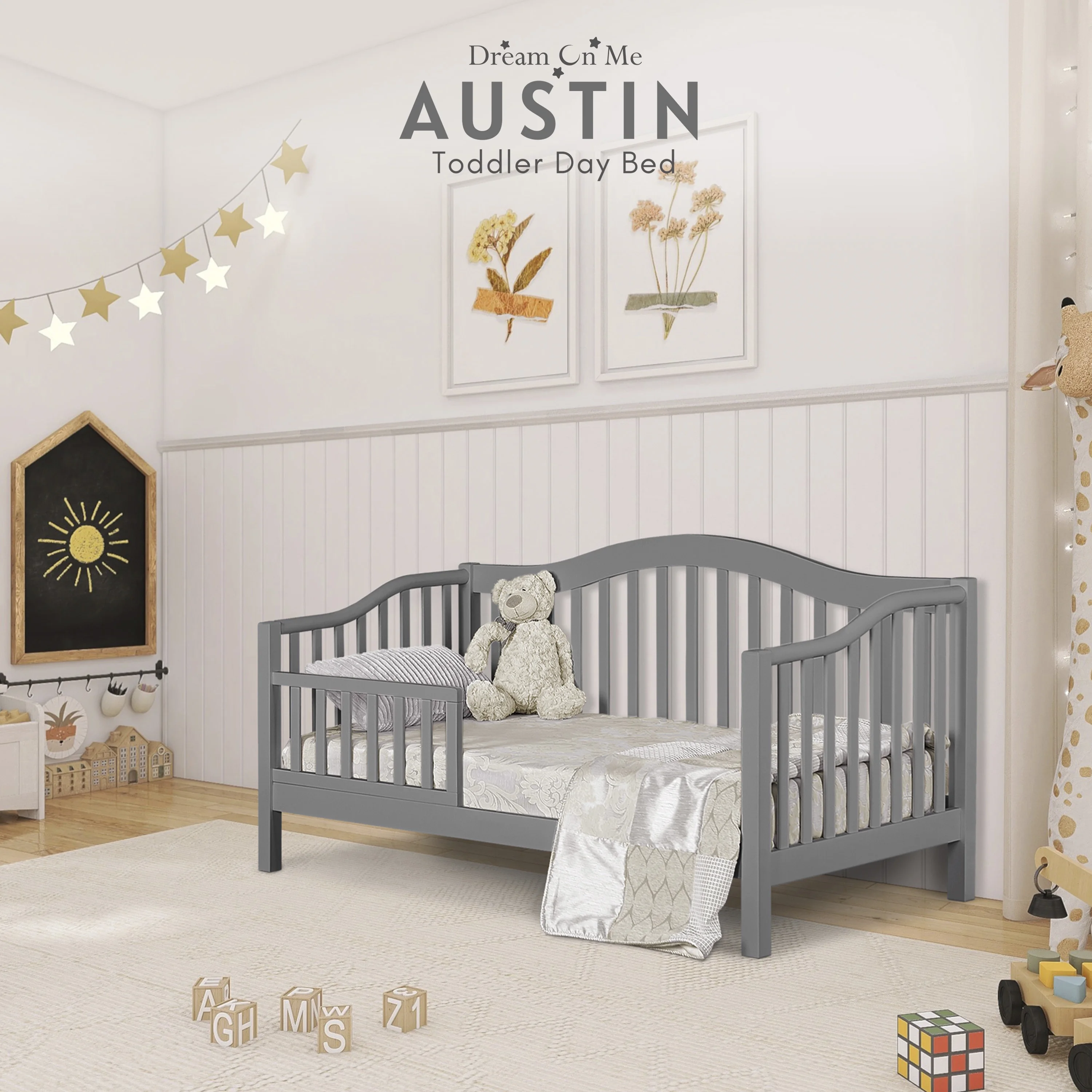 Dream On Me Austin Toddler Daybed in Storm Grey