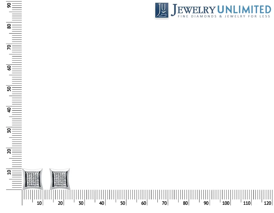 10K White Gold Diamond Kite Earrings (0.25ct)