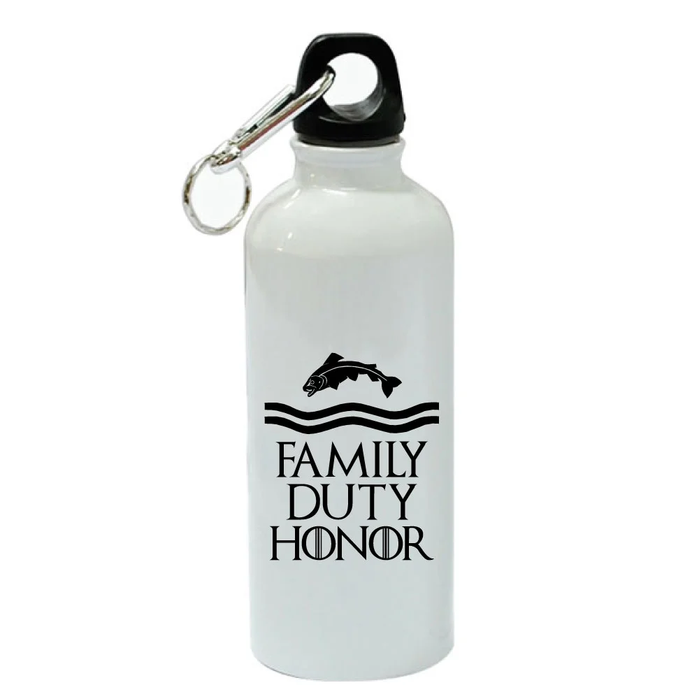 Family Duty Honor Tully White Aluminum Sports 20 oz Water Bottle