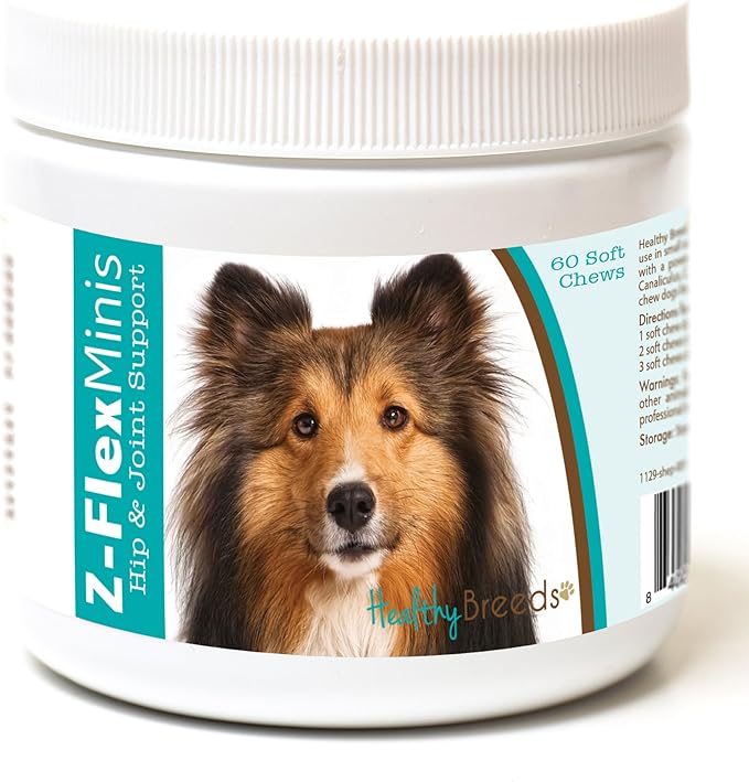 Healthy Breeds Shetland Sheepdog Z-Flex Minis Hip and Joint Support Soft Chews 60 Count