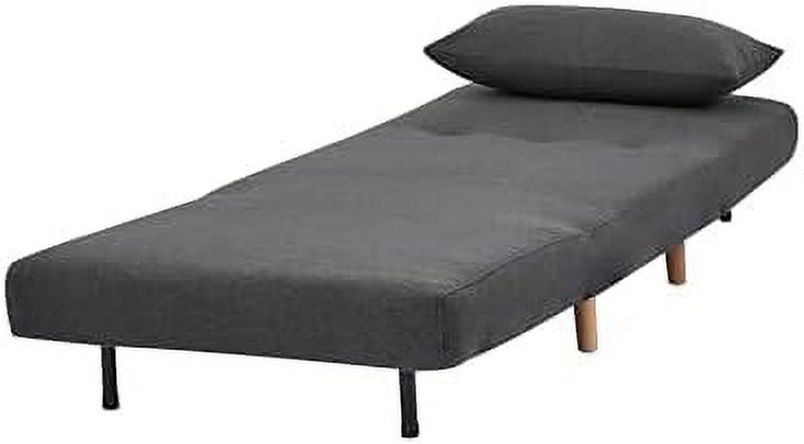 RUNFAYBIU Artdeco Home Tustin Convertible Sleeper Chair \u2013 3 in 1 chair bed  Compact  Design  32-Inch (Charcoal)