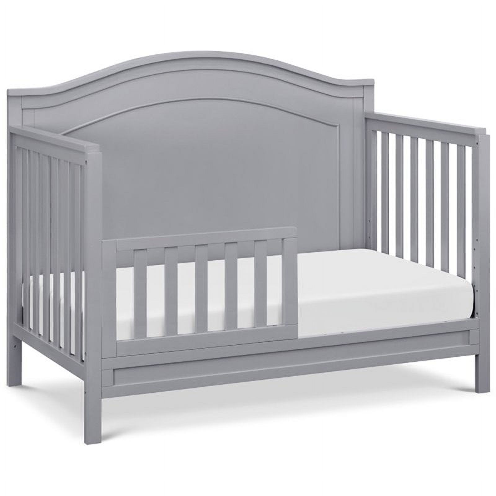 4-in-1 Convertible Crib and Dresser Set with Removable Changing Tray in Gray