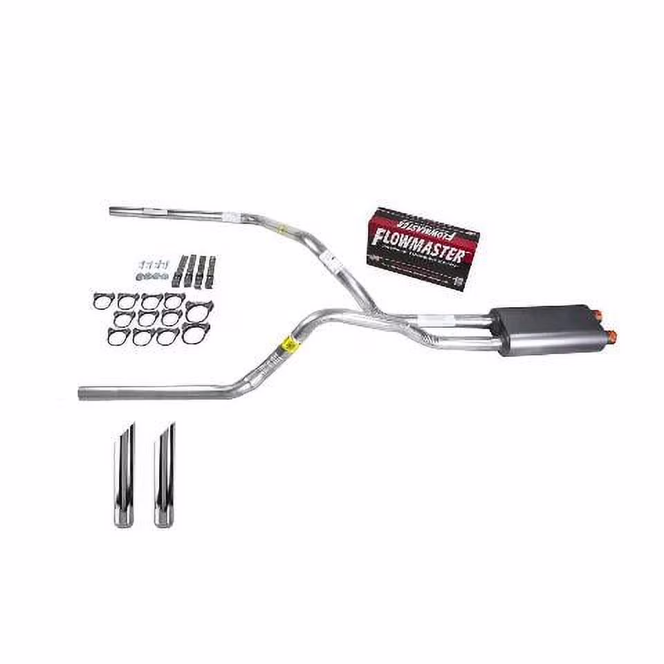 Silverado 96-99 dual exhaust 2.5 pipe Flowmaster 50 SW Tip