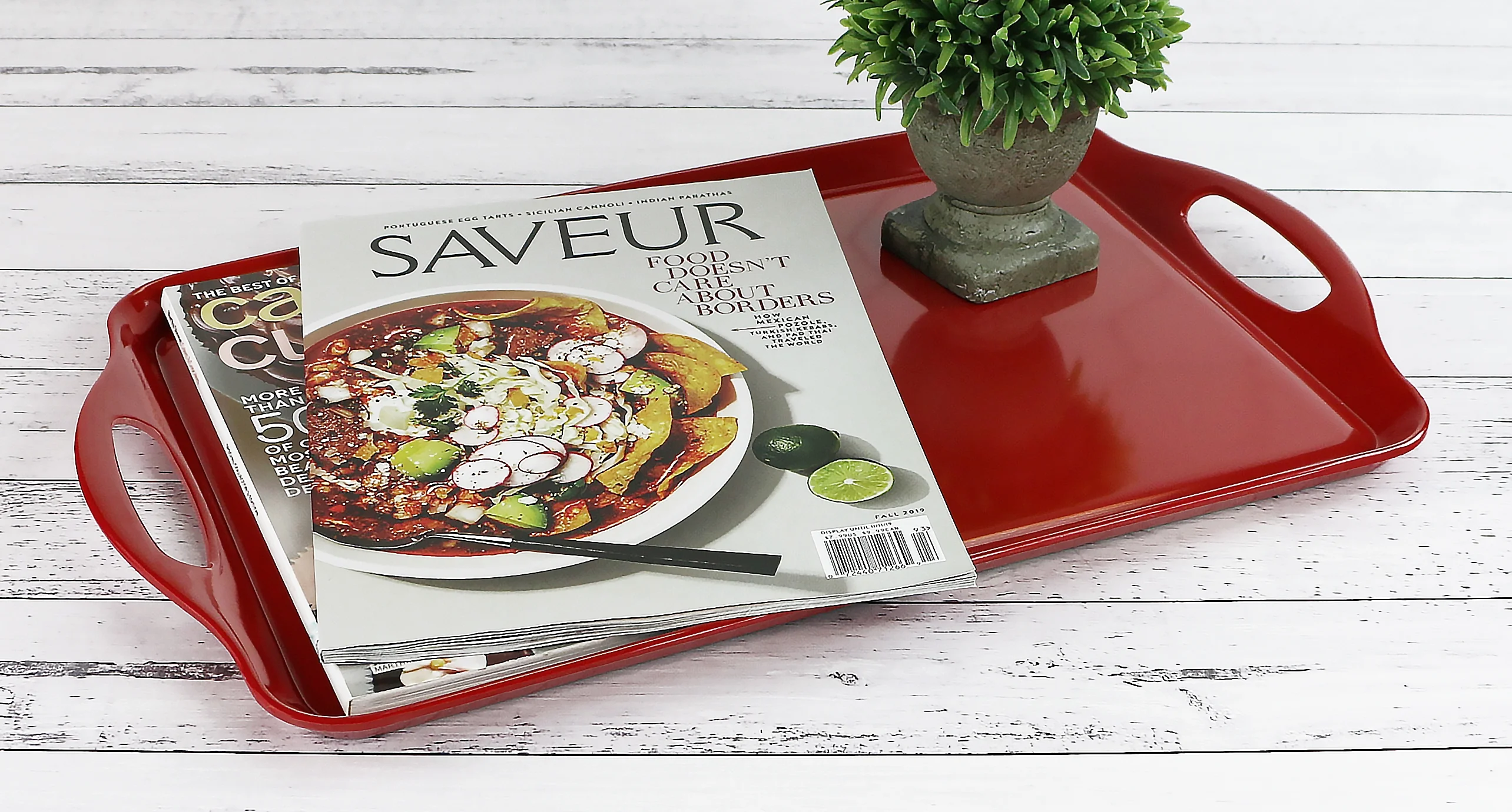 Calypso Basics, Tray Set(Tidbit & Rectangular), Red