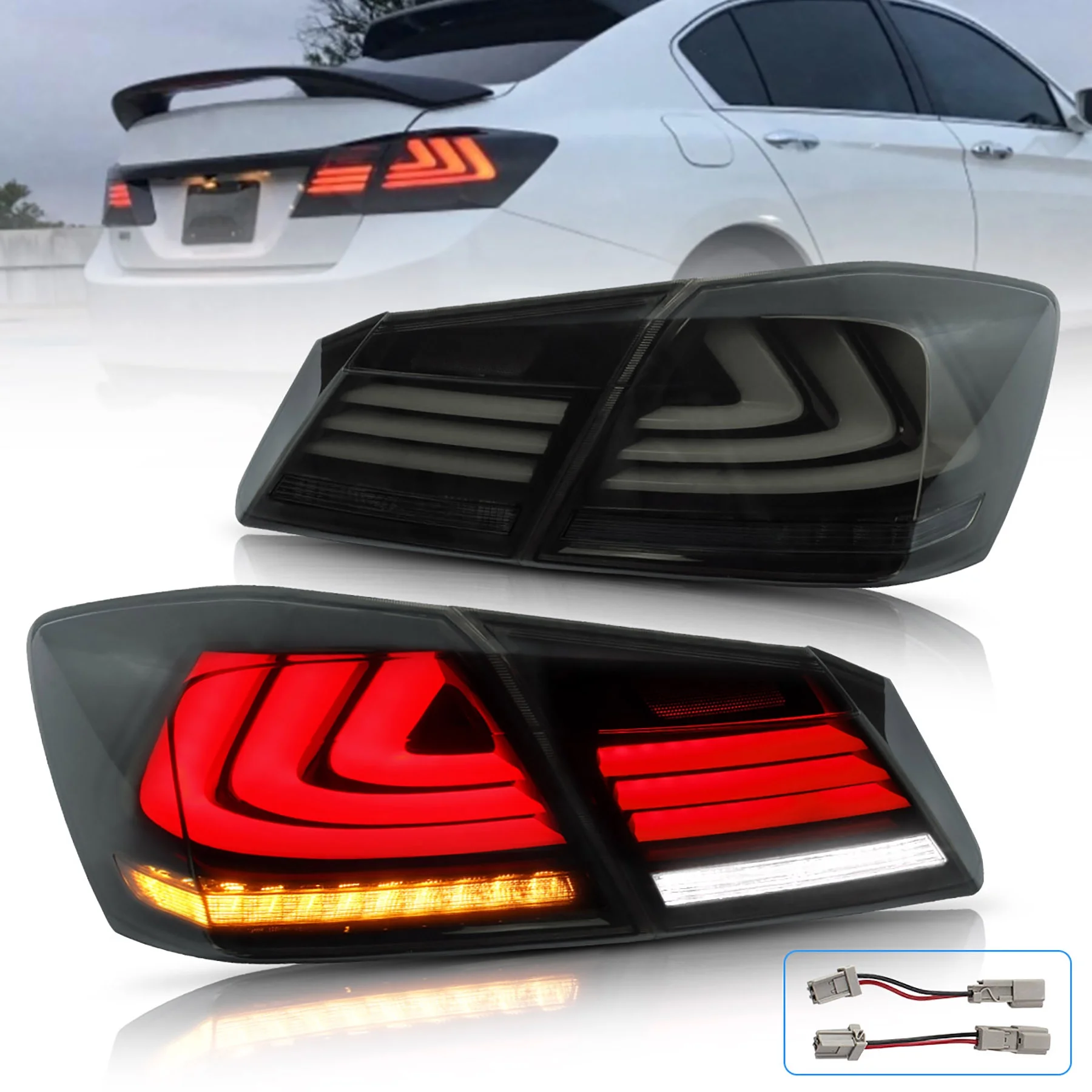 VLAND Full LED Sequential Tail Lights For Honda Accord 2013 2014 2015