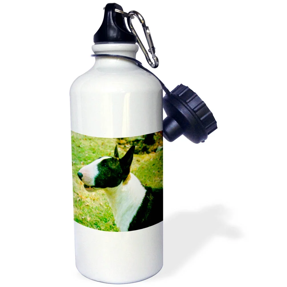 Miniature Bull Terrier 21 oz Sports Water Bottle wb-490-1
