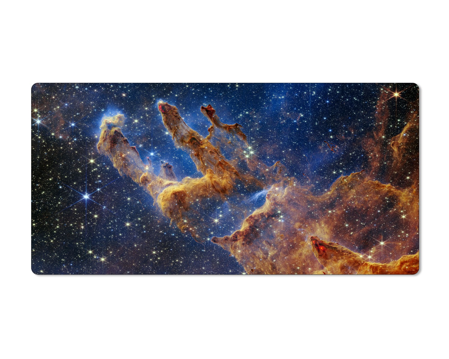 Webb Telescope Pillars of Creation 12x22 Inch Extended Mouse Pad 1/16 Thick