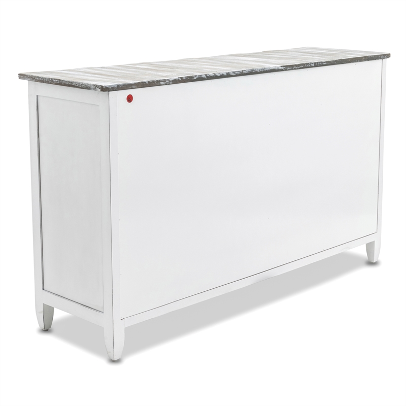 Sea Winds Picket Fence 6-Drawer Dresser Grey Finish