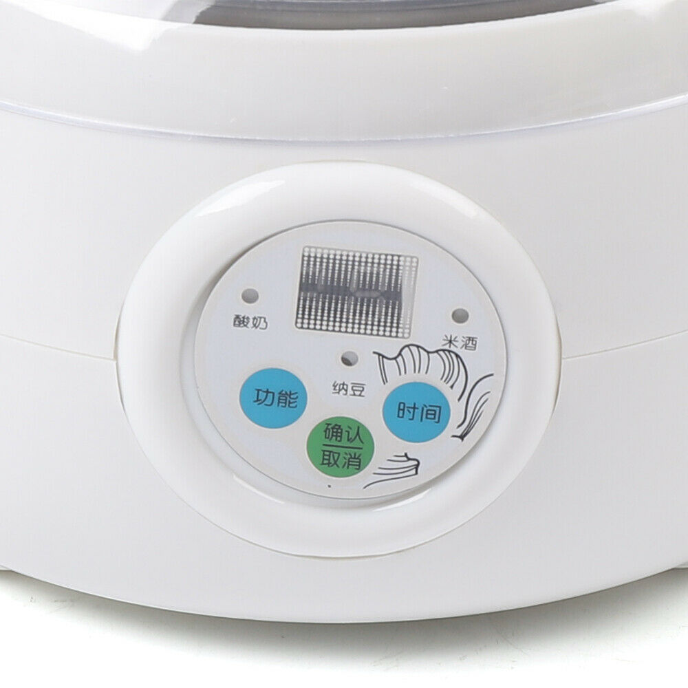 ZhdnBhnos 1.5L Yogurt Natto Machine Household Natto Yogurt Rice Wine Maker Machine Stainless Steel 15W 110V