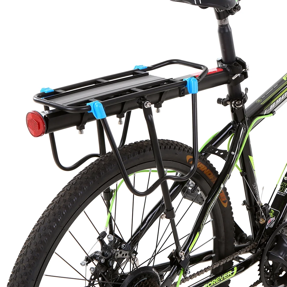 Tomshoo Adjustable Bike Cargo Rack Aluminum Alloy Mountain Bike Rear Rack Pannier Luggage Carrier Rack