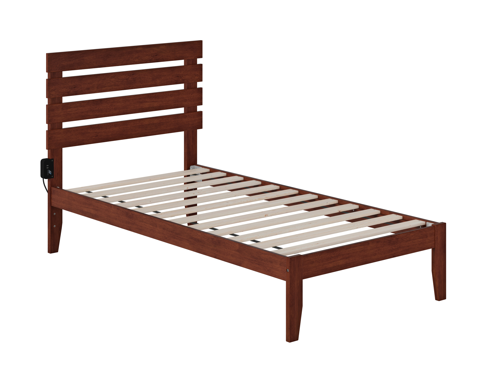 Oxford Twin Bed in Walnut with USB Turbo Charger