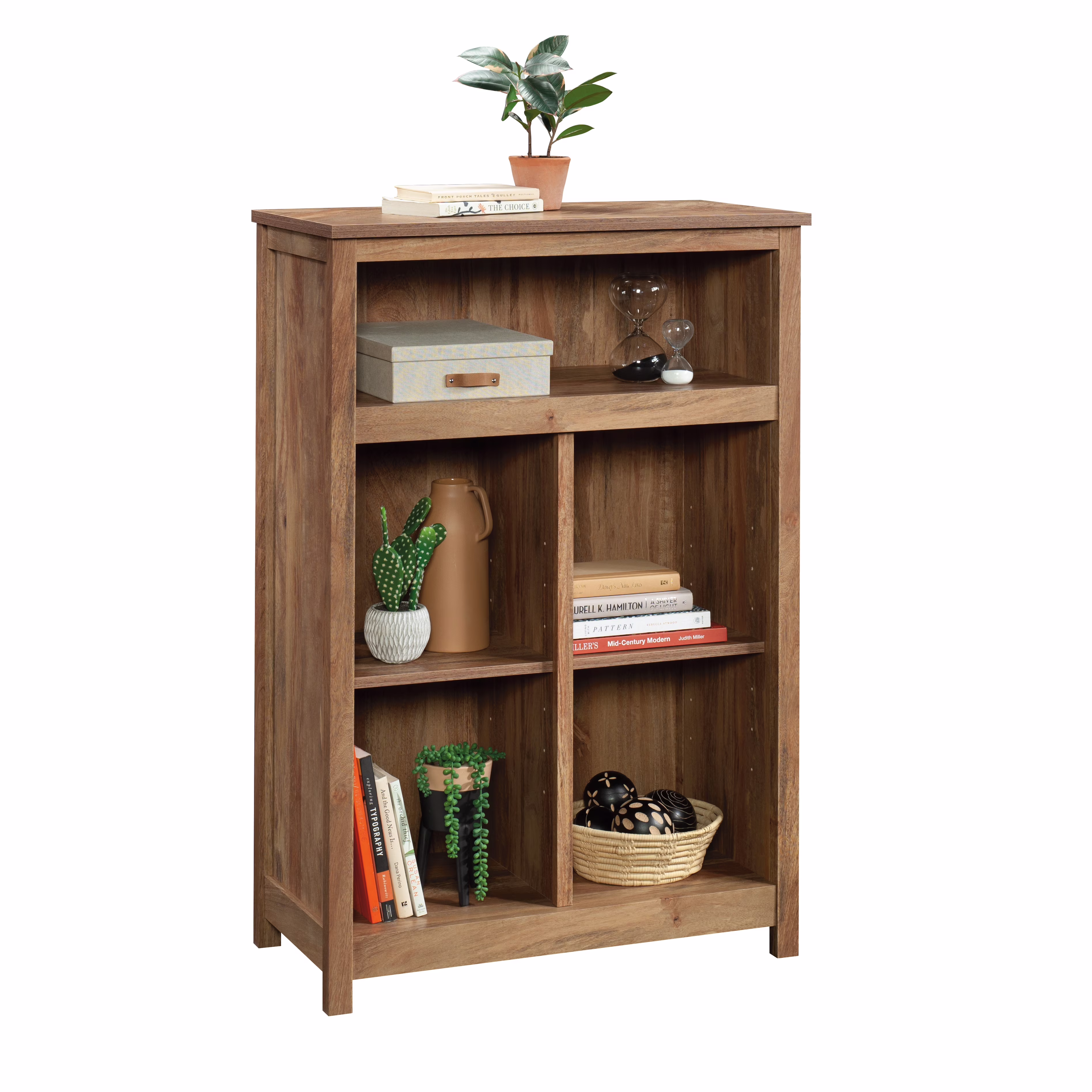 Sauder Cannery Bridge Cubby Storage Cabinet, Sindoori Mango Finish
