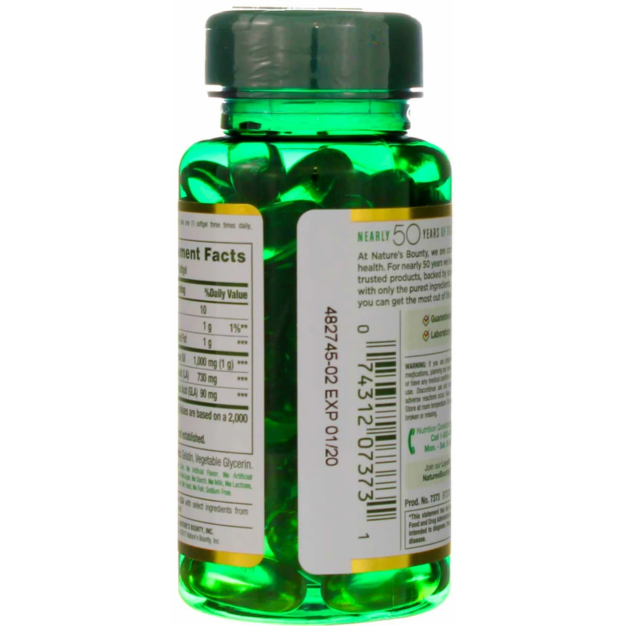 Nature's Bounty Herbal Health Evening Primrose Oil Rapid Release Softgels, 1000 mg, 60 Ct (2 pack) (Bundle)