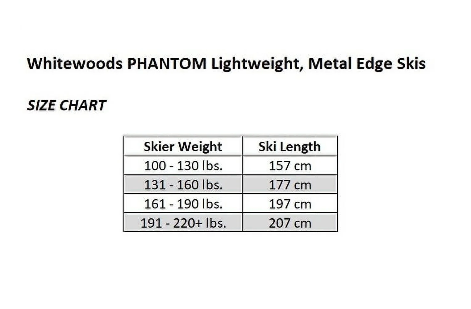 Whitewoods PHANTOM Metal Edge Cross-Country NNN Ski Pkg | 207cm (191-220+ lbs.)