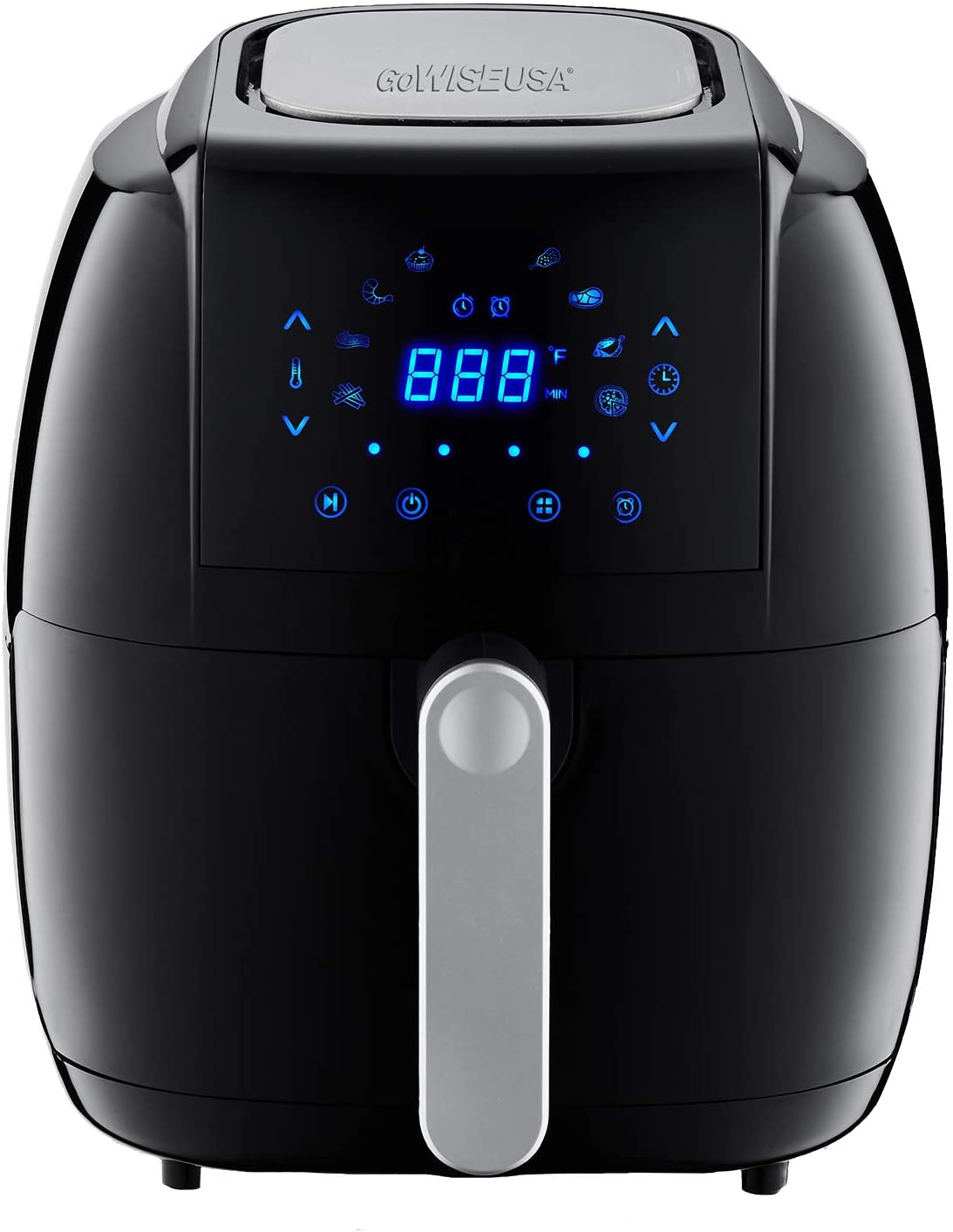 GoWISE GW22921 5 Quart 1700 Watts 8-in-1 Programmable Digital Air Fryer, Black