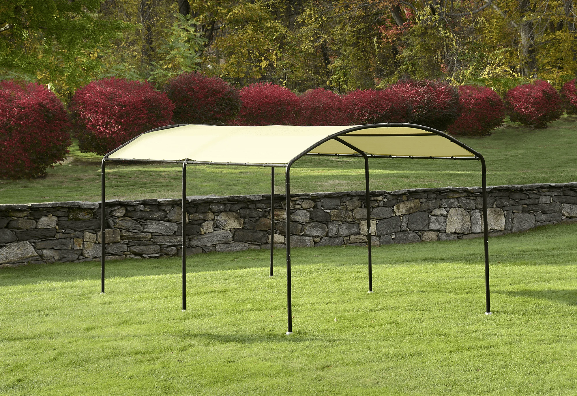 ShelterLogic Monarc Carport Canopy, 10 x 18 ft, Sandstone, Metal Carport Canopy