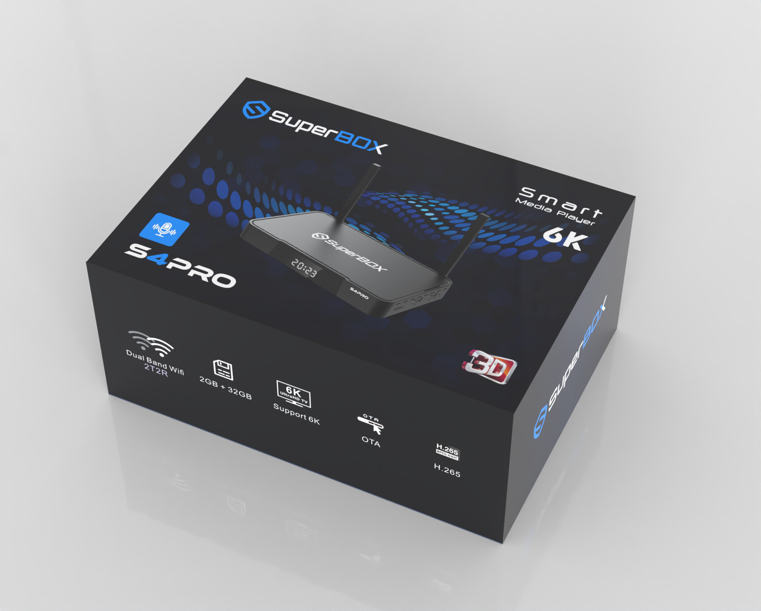 Newest 2023 SUPERBOX  S4 pro Latest Technology Android Mini Computer Voice Control Remote with backlite Keyboard 64g USB Flash Driver 8k HD Cable