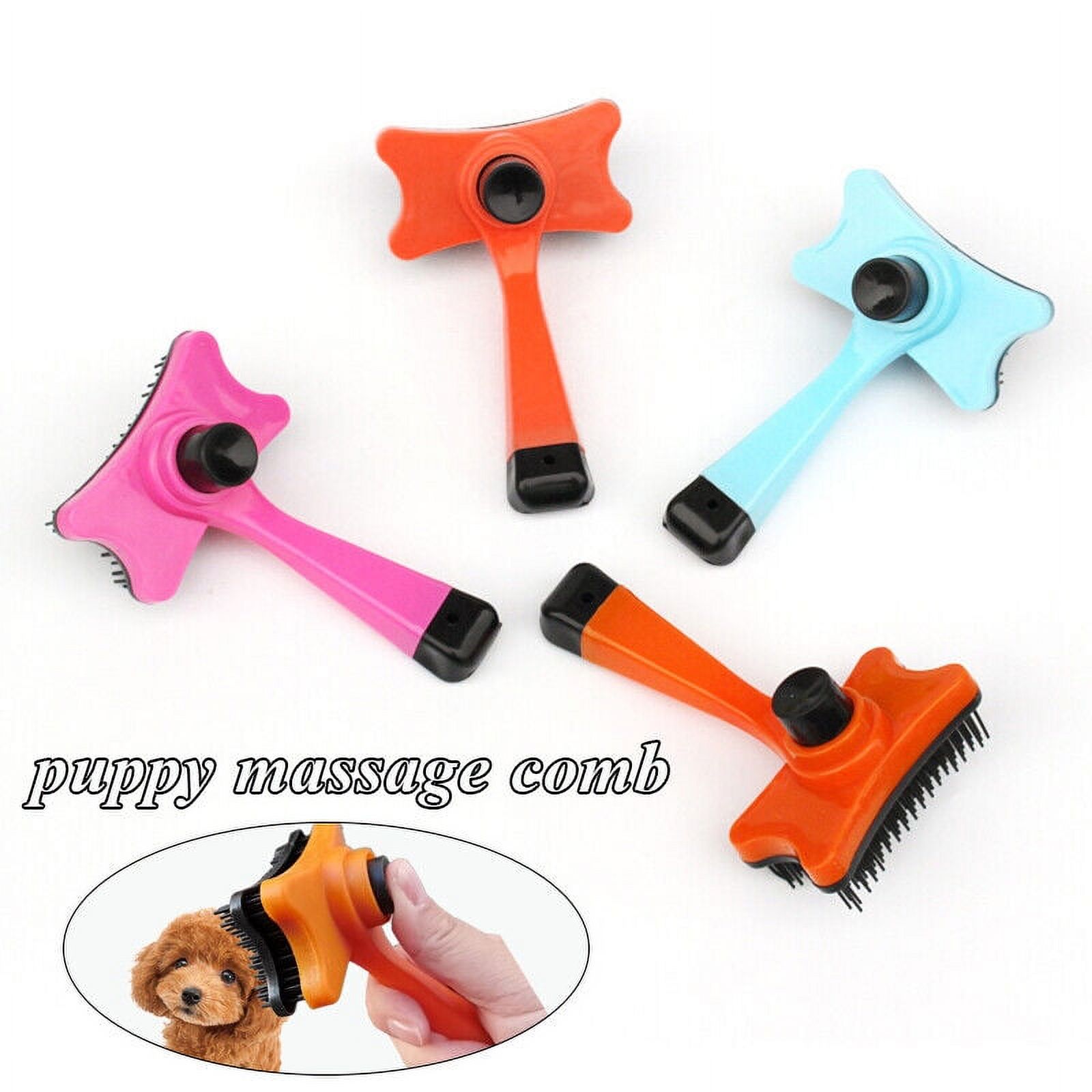 Pet Hair Remover Dog Cat Comb Grooming Massage Deshedding Self Cleaning Brush Ḿ