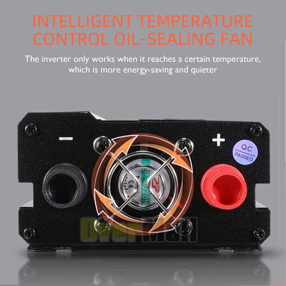 Paddsun 3000W Car Power Inverter DC 12V To AC 110V Pure Sine Wave Converter LCD