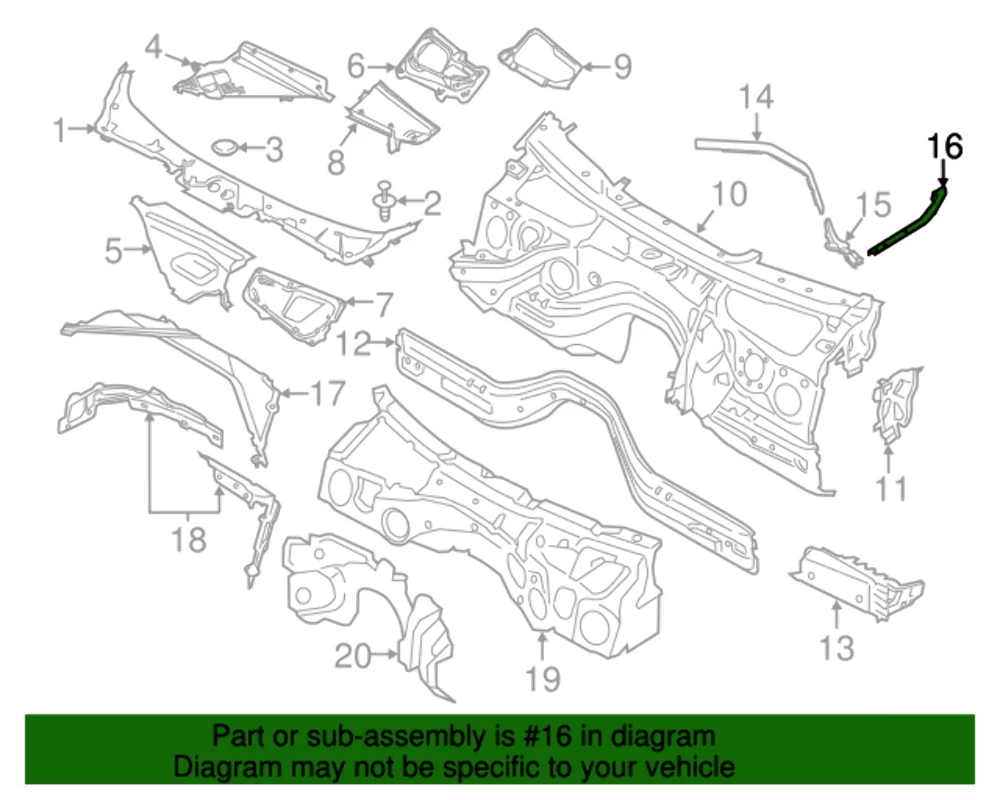 New Genuine BMW Sealing Side Panel Right (2012-2020) OE 51767264274