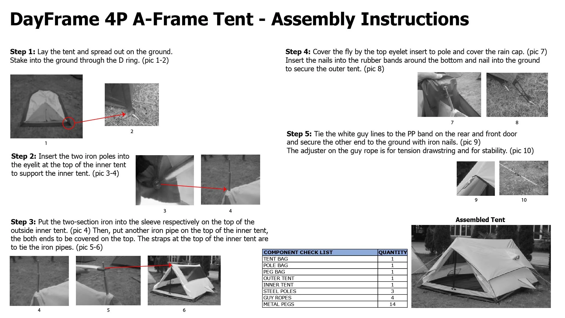 OMNICORE DESIGNS 4 Person A Frame Tent