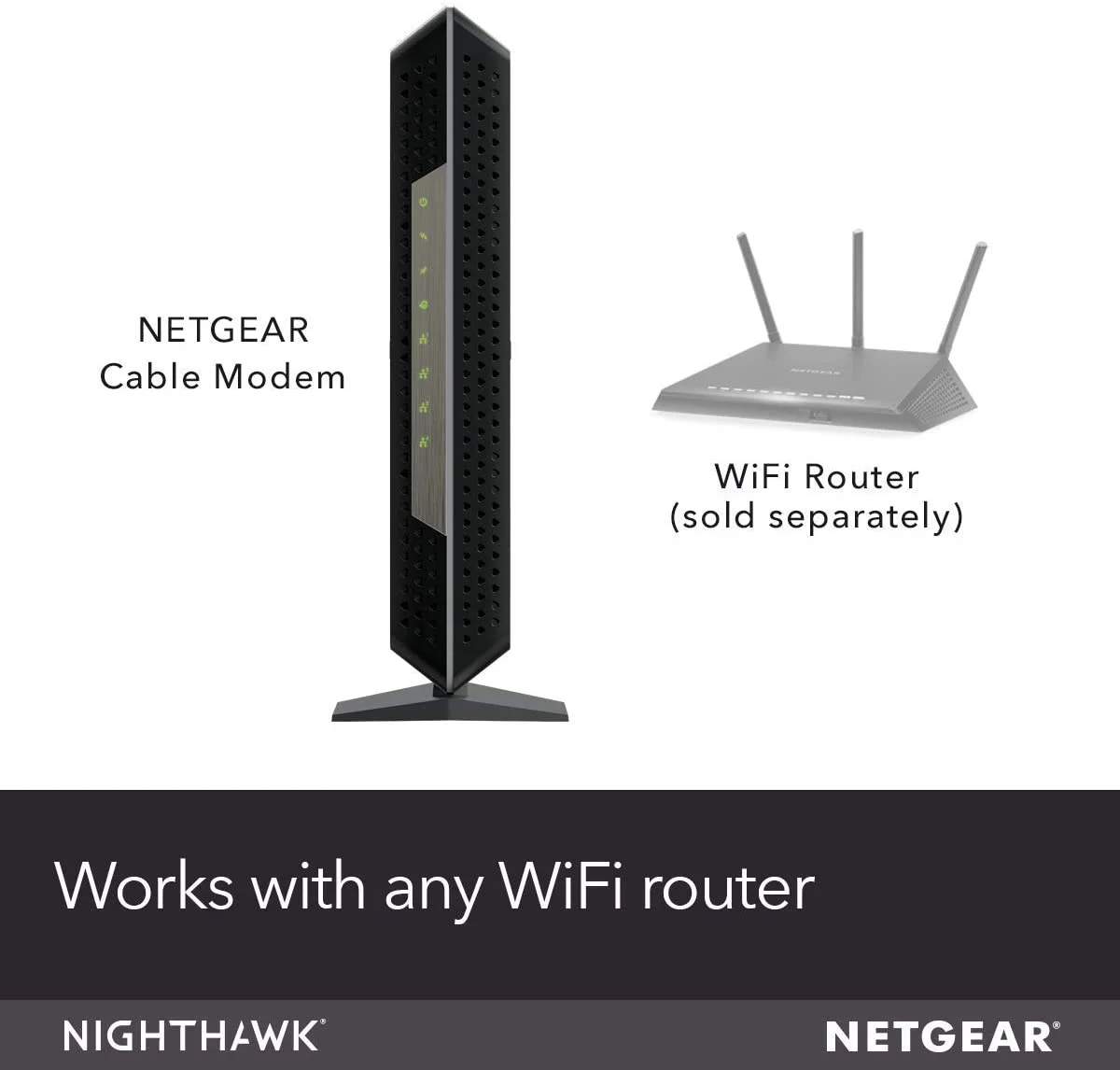 Restored NETGEAR Nighthawk Cable Modem CM1200 - Compatible with All Cable ProvidersFor Cable Plans Up to 2 Gigabits 4 x 1G Ethernet Ports DOCSIS 3.1, Black (Refurbished)